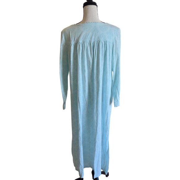 Nightgown Croft And Barrow Cottage Core Long Sleeve Nightgown Satin Ribbon Lace - Picture 4 of 4